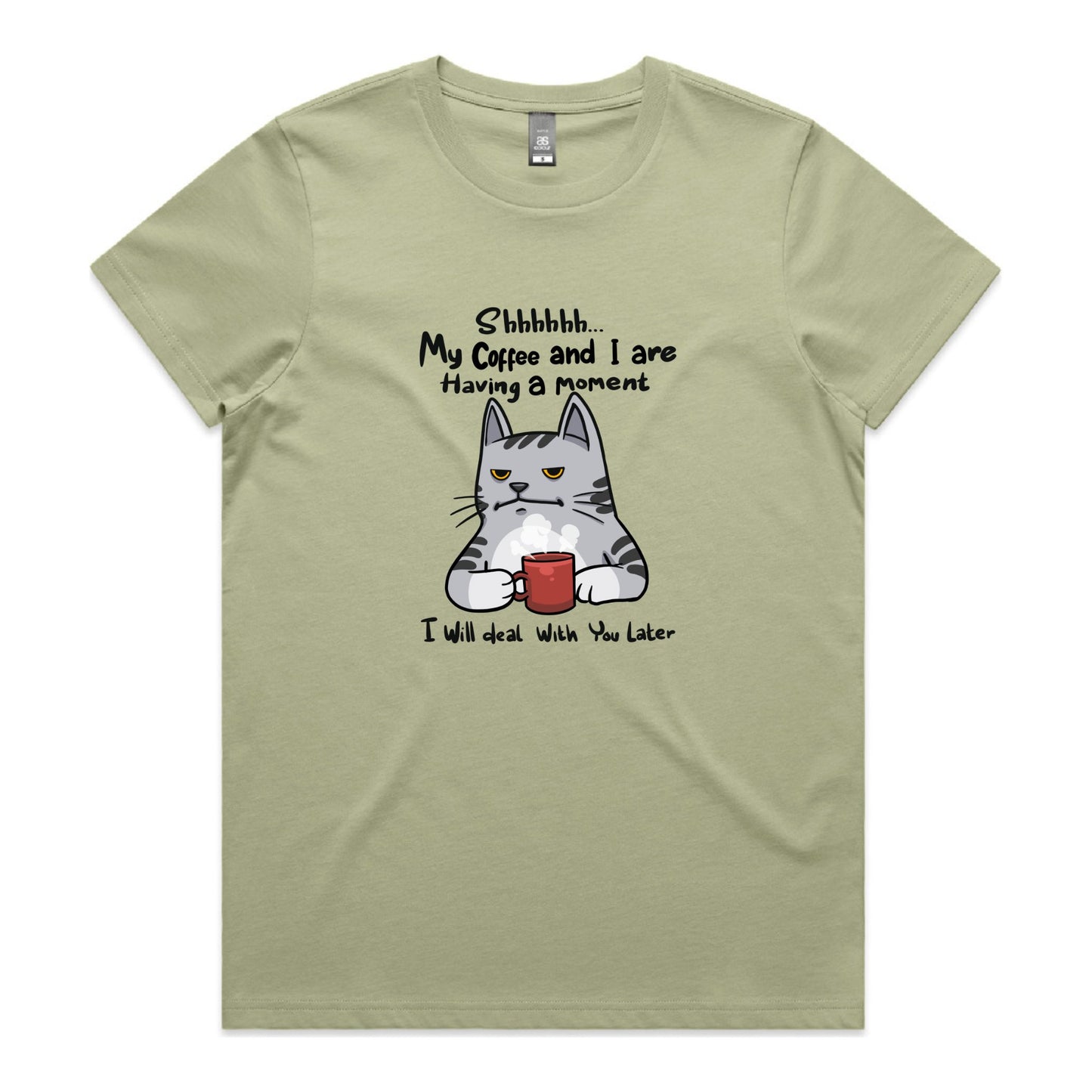 Coffee Moment Cat - Woman's T-Shirt