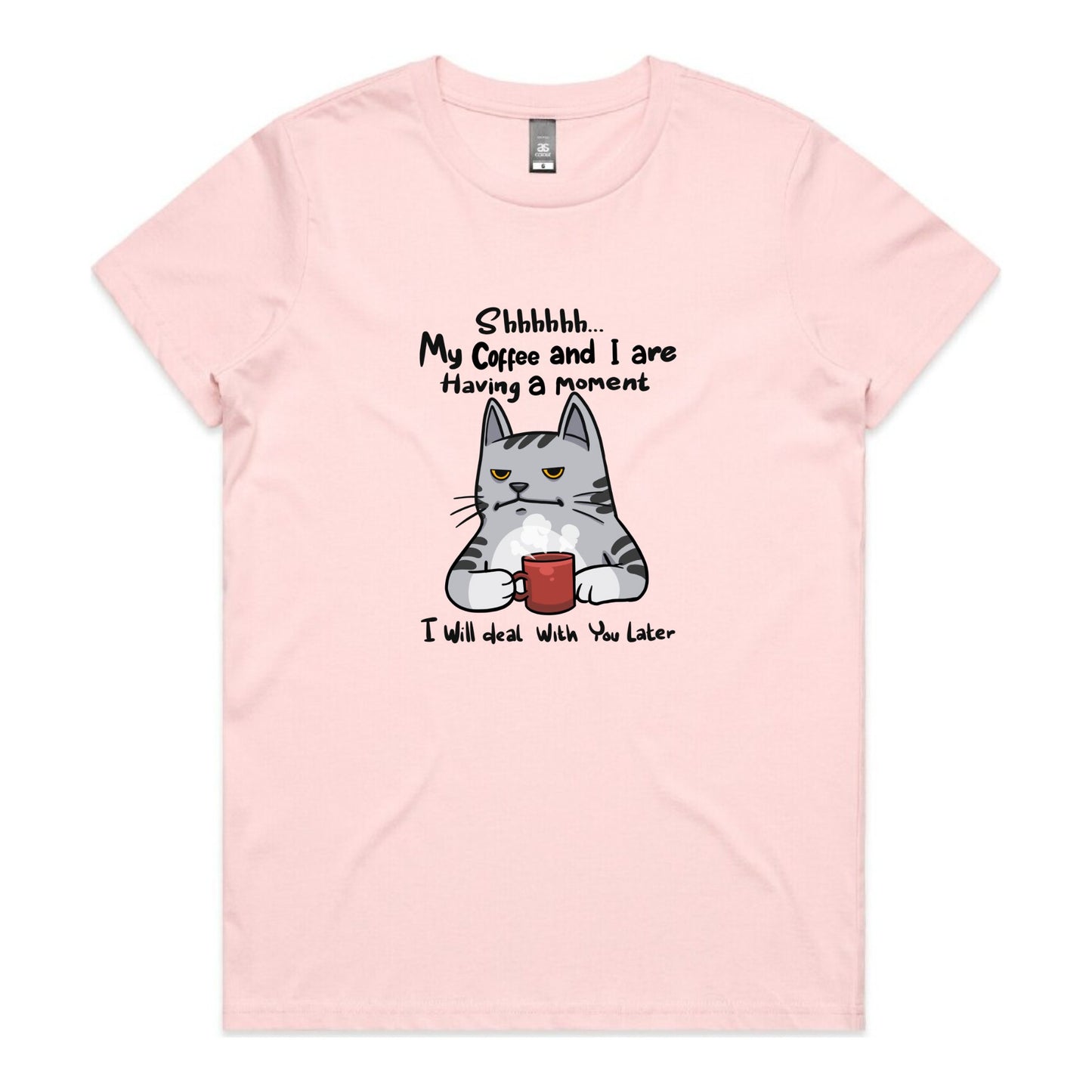 Coffee Moment Cat - Woman's T-Shirt