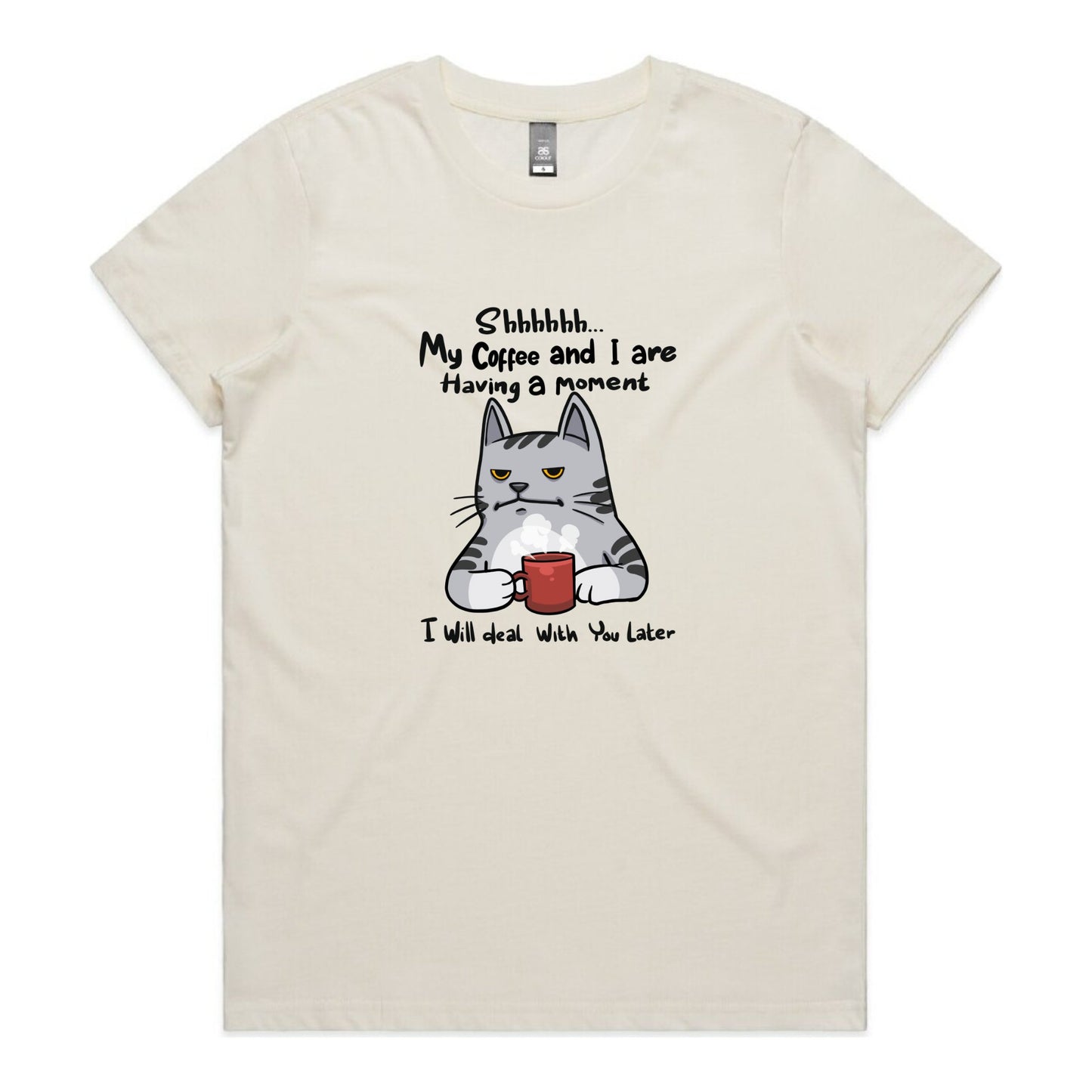 Coffee Moment Cat - Woman's T-Shirt