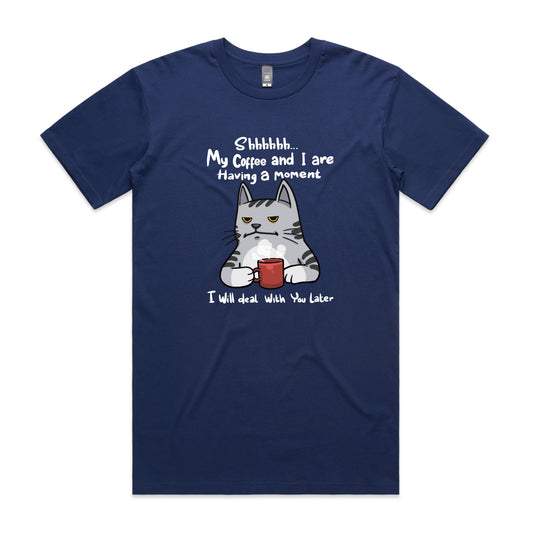Coffee Moment Cat - Men's T-Shirt