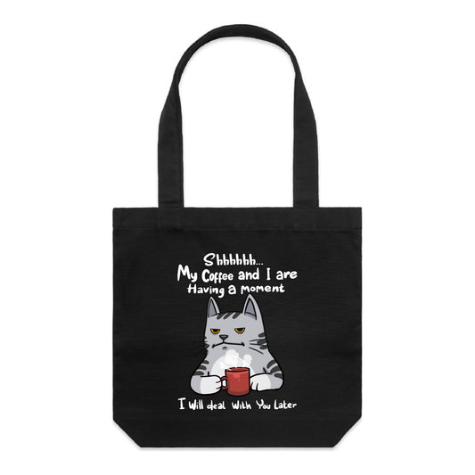 Coffee Moment Cat - Tote Bag